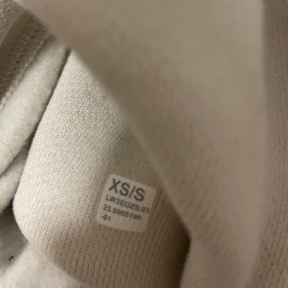 Scuba Oversized Full-Zip Hoodie in Bone XS/S - Picture 5 of 5